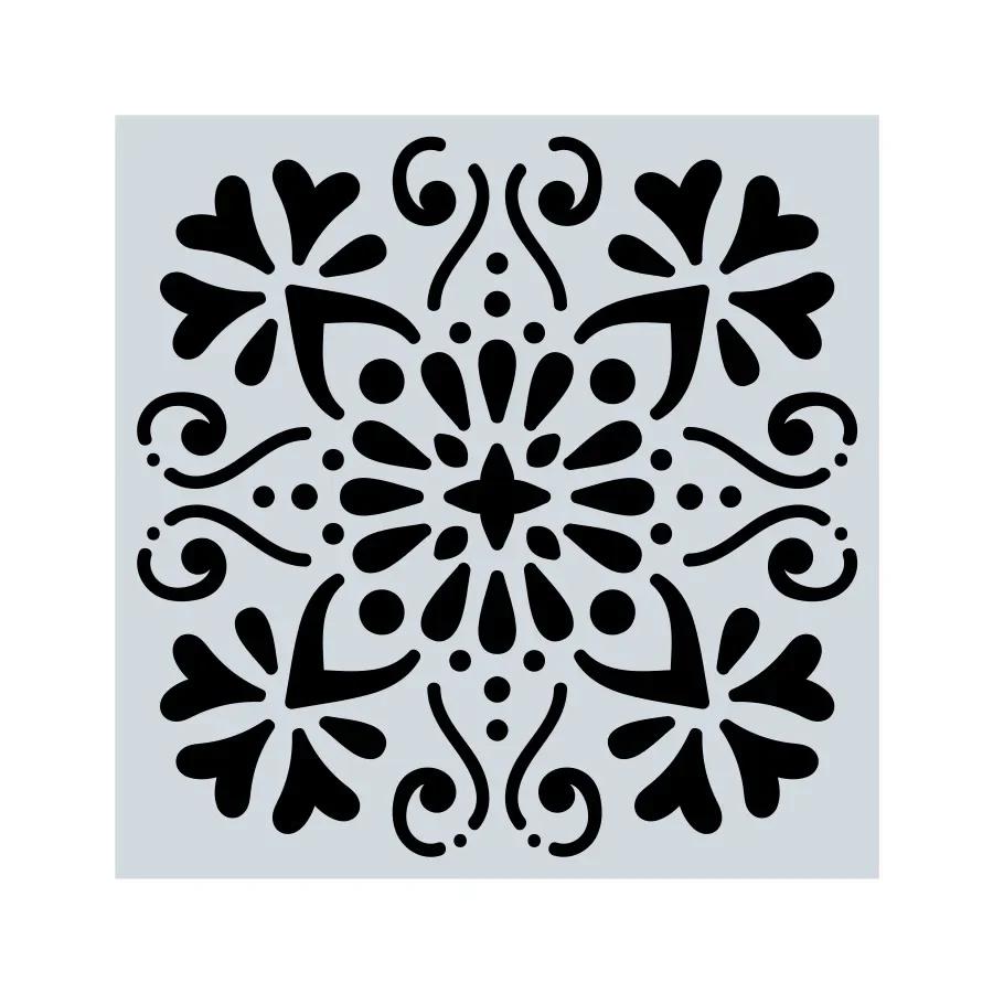 Plantillas Decorativas de Mandala con Patrones Bonitas Plantillas Huecas para Pintura en Spray Duraderas Lavables Herramienta de Dibujo para Decoración de Ventanas y Paredes DIY