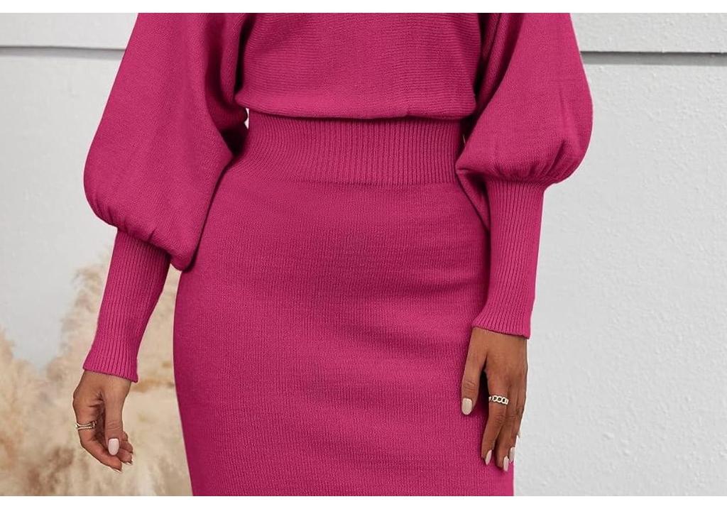 European Style Slim-Fit Knit Dress - Autumn/Winter Hip-Hugging