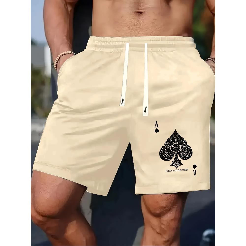 Edgy Boyfriend Style Summer Printed Shorts Men's Loose Straight-Leg Sports Five-Point Versatile Casual Mid Pants