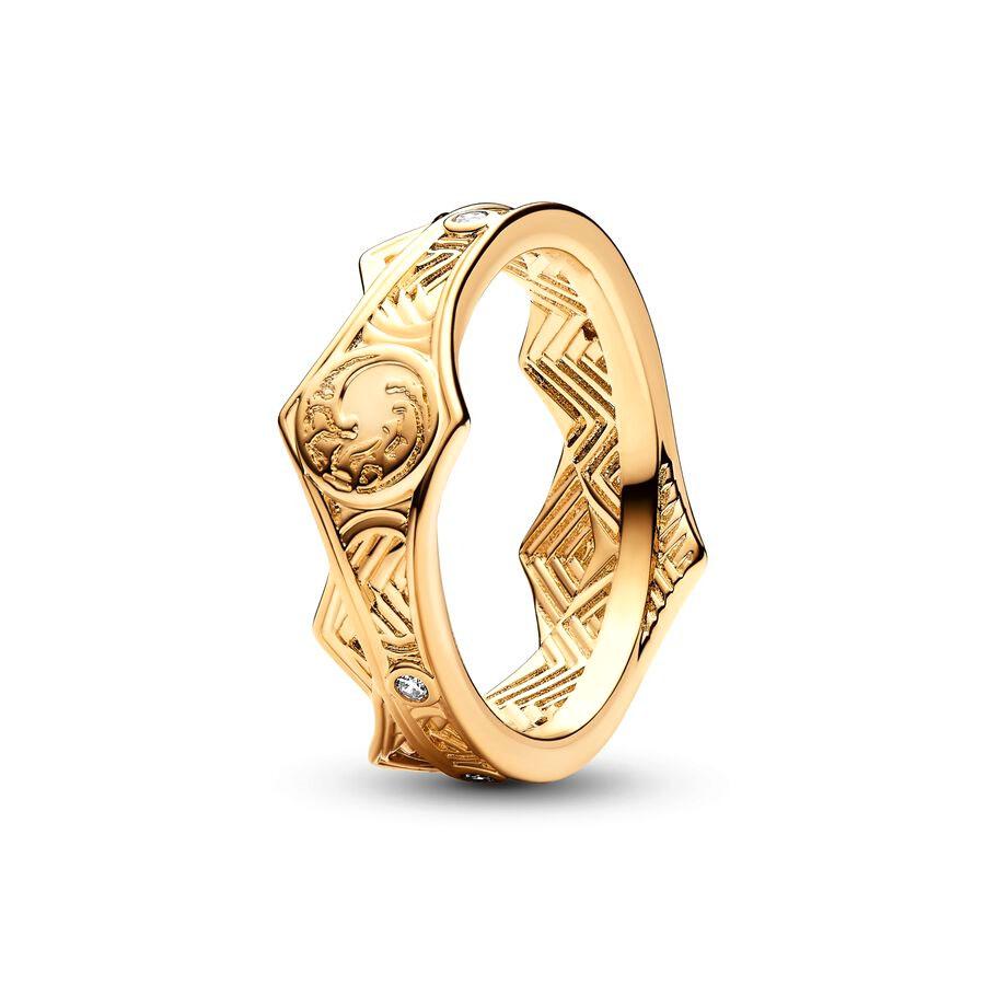 2025 Gold Plated Ring Zircon Sparkling Princess Wishbone Heart Women  Fine Jewelry