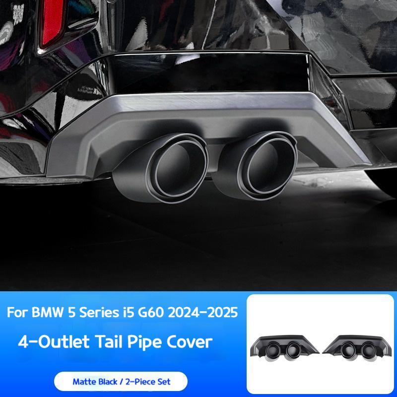

Для BMW 5 серії i5 G60 2025-2026 Автомобільний ASB Кришка вихлопної труби з вуглецевого волокна все включено з чотирма виходами, приладдя для зовнішньої декорації