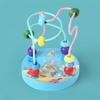Wooden Bead Toys Smooth Cartoon Ocean Pattern Children Montessori Early Educational Puzzle Toy Roller Coaster Bead Toy Gift TMZ