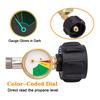 2 Pack Stainless Steel RV Propane Hose With Gauge For 5-40Lb Tanks - Stainless Braided Propane Hose Quick Connect