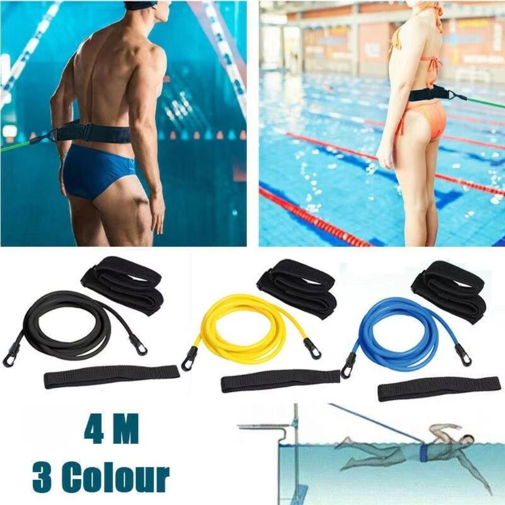 Adjustable Swimming Bungee Exerciser 4M Safety Training Band Swimming Pool Tools