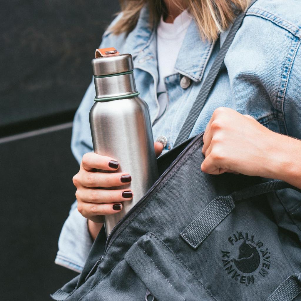 Thermal Cold Bottle L 14005 Silver X Olive 750ml Black+blum (black+blum) (Olive/FF/Men's, Lady's, Jr)