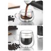 Elegant Double Layer Coffee Cup Decorative Transparent Drinkware with Handle High Borosilicate Glass Glassware