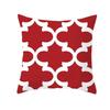 Red Geometric Pillowcase Living Room Sofa Cushion Polyester Pillowcase Home Bedroom Car Decorative Pillowcase 45X45Cm