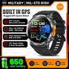 Outdoor GPS Sports Smart Watch Men Built in GPS Compass 5ATM Waterproof Bluetooth Call HD AMOLED Screen Fitness Smartwatch