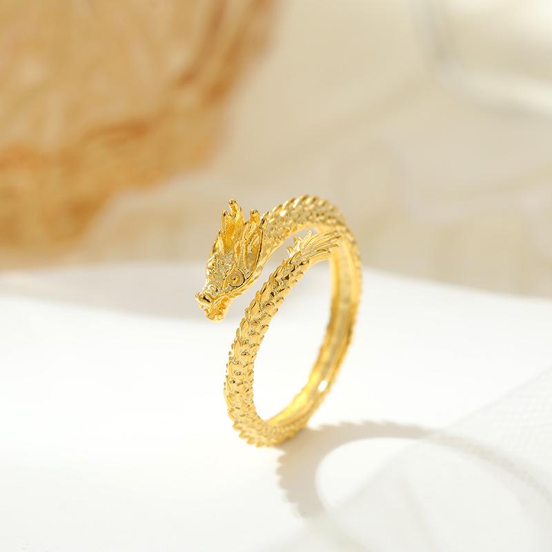 High-Grade S925 Silver Dragon & Phoenix Zodiac Couple Ring