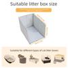 Splash Proof Litter Tray Barrier With PVC Coating For Pet Litter Box Mess Prevention Easy To Use for Small Space