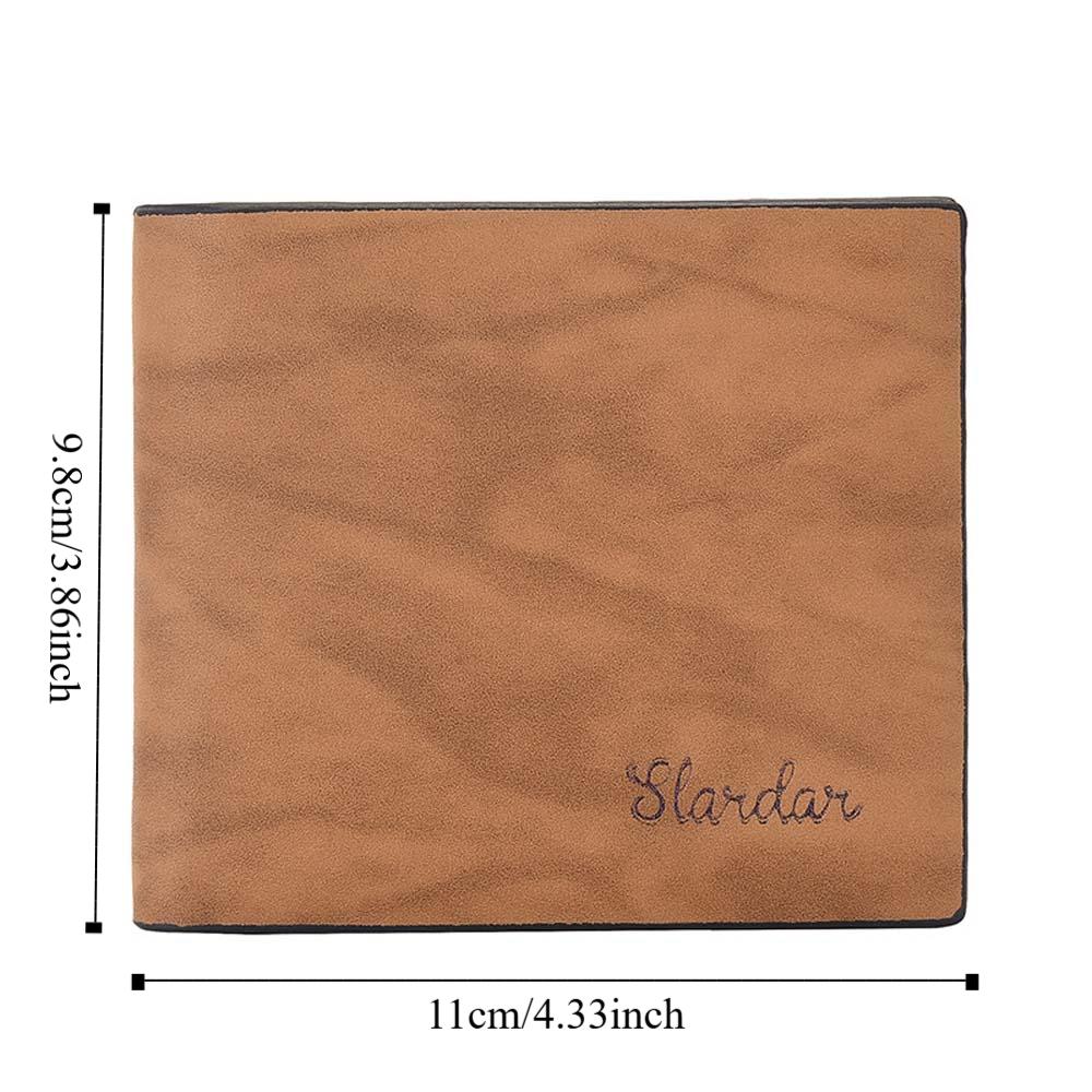 Thin Style Men Card Holder PU Leather Men Coin Purse 2 Fold Wallets Men Short Wallet Men