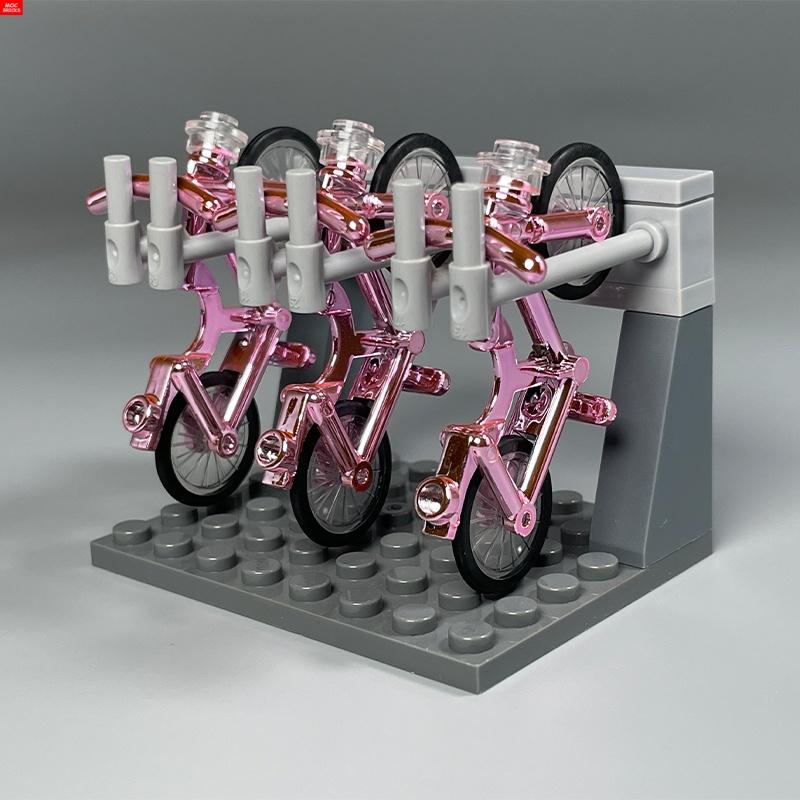 MOC Steine Fahrrad Rahmen Mountainbike Stadt Zusammengebaut Bausteine Friends Spielzeug Kinder Geburtstagsgeschenke
