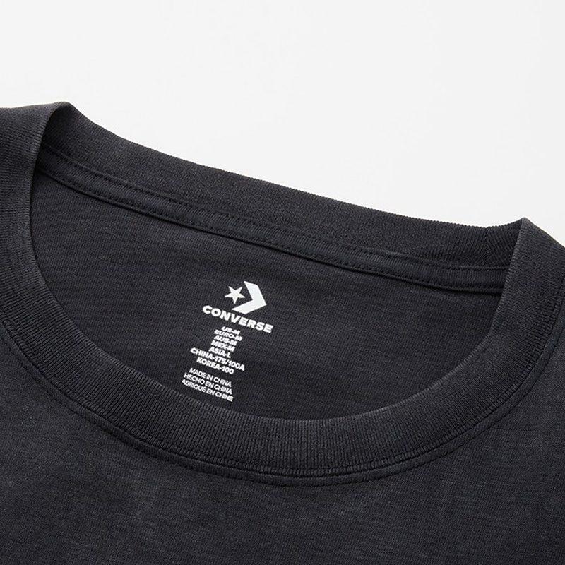 Converse T Shirts Unisex Black Crew Neck Moderate 10027227-A02