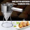 New Stainless Steel Funnel Dispenser Baking with Rack Octopus Ball Tools Cooking Tool Takoyaki Batter Baker Kitchen