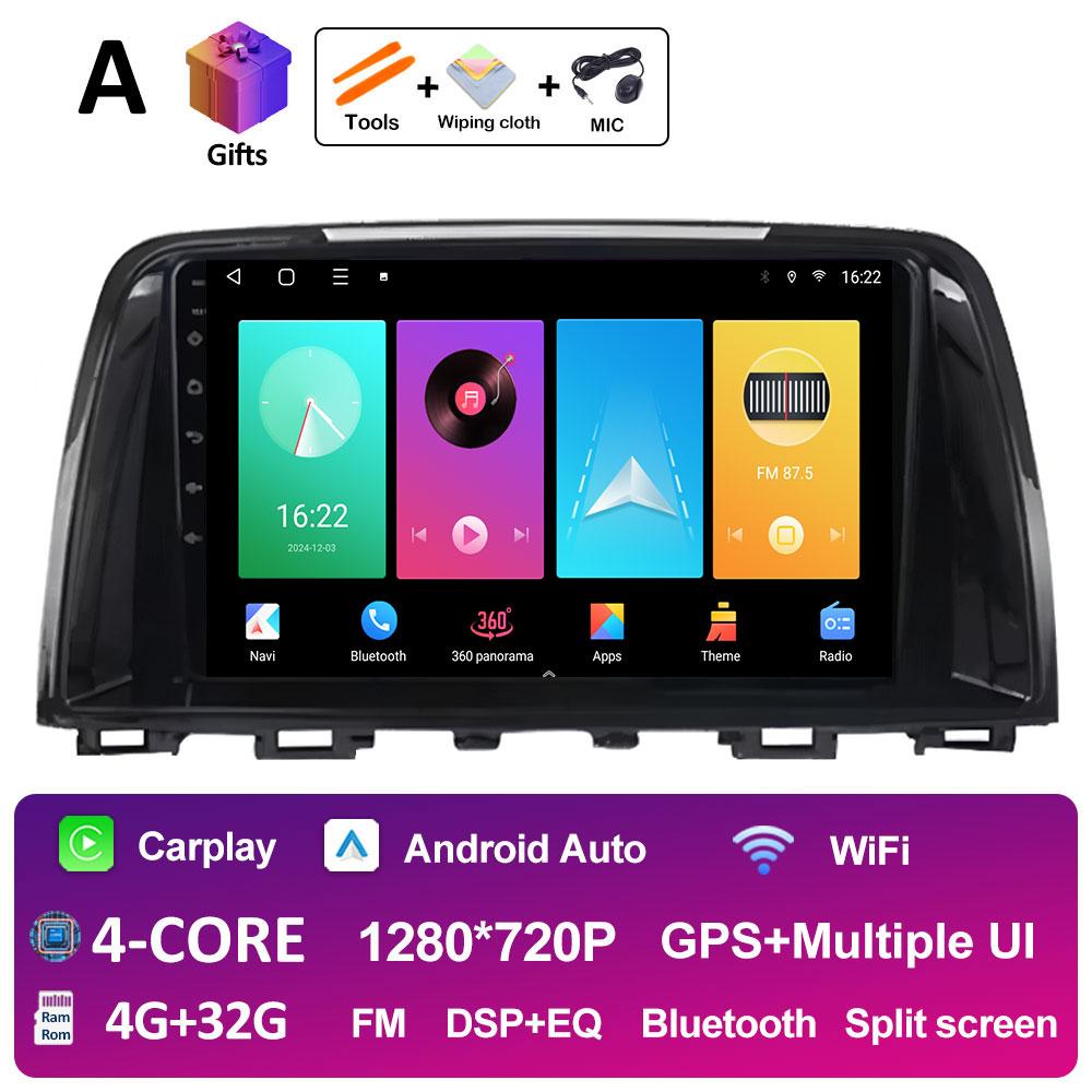 Android 14 DSP Stereo For Mazda 6 GJ Atenza 2012 2013 2014 2015 2016 2017 Navigation GPS Wireless Carplay Autoradio Touch Screen
