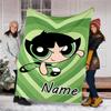 Customizable The Powerpuff Girls Throw Blanket – Personalized Name, All-Season Cozy Snug Blanket, Machine Washable, Personalized Blanket