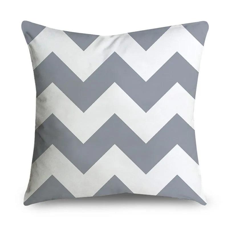 Simple Grey Pattern Decorative Pillowcase Bedding Home Decor Cushion Pillowcase