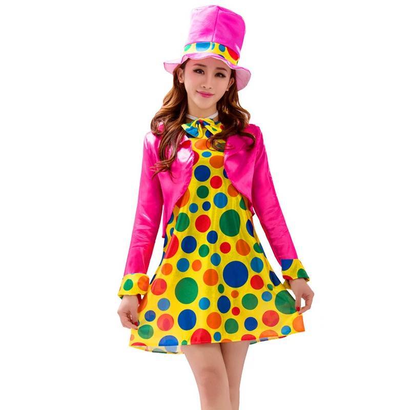 Clown Cosplay Costume For Adults With Polyester Fabric Perfect For Themed Parties And Performances