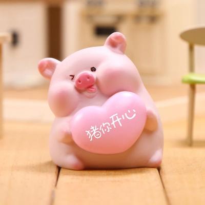 Cute Resin Mini Pig Figurines Pink DIY Piggy Doll Cartoon Pig Decoration Crafts Children's Toys