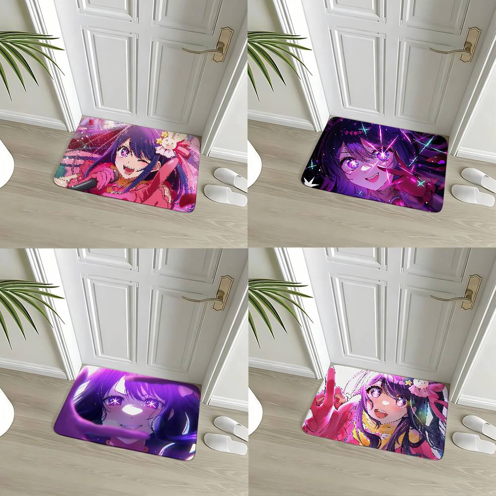 Anime O-Oshi No Ko Carpet Bathroom Anti-slip Mat Door Mat Home Decoration Mat Entrance Door Mat Scratch-resistant Door Mat