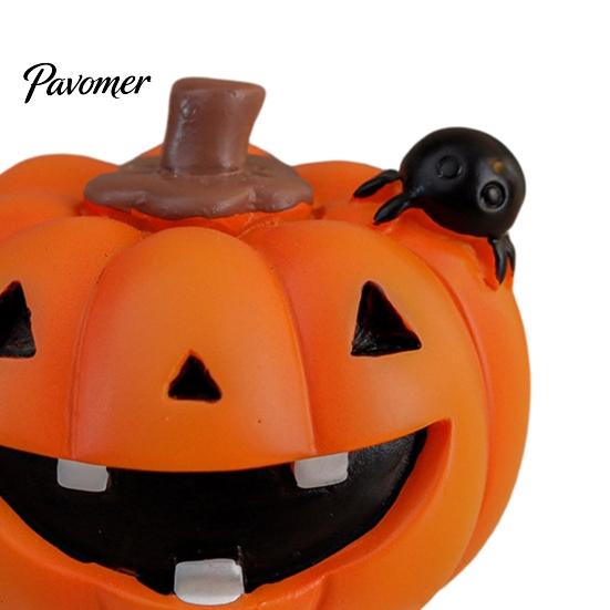 Holiday Home Accents 2Pcs Halloween Rotating Tombstone/Pumpkin/Ghost/Skull Figurine, Funny Desktop Toy, 360 Gift for Kids Degree Swivel Ornaments