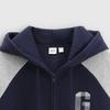 Gap Unisex Color-block Embroidered Logo Loose Fleece Hoodie