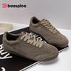 BAASPLOA Damen Flache Sportschuhe, Freizeitschuhe, Wanderschuhe, Studentenschuhe, Tennisschuhe, Atmungsaktiv, Geeignet für Personen mit schmalen Füßen