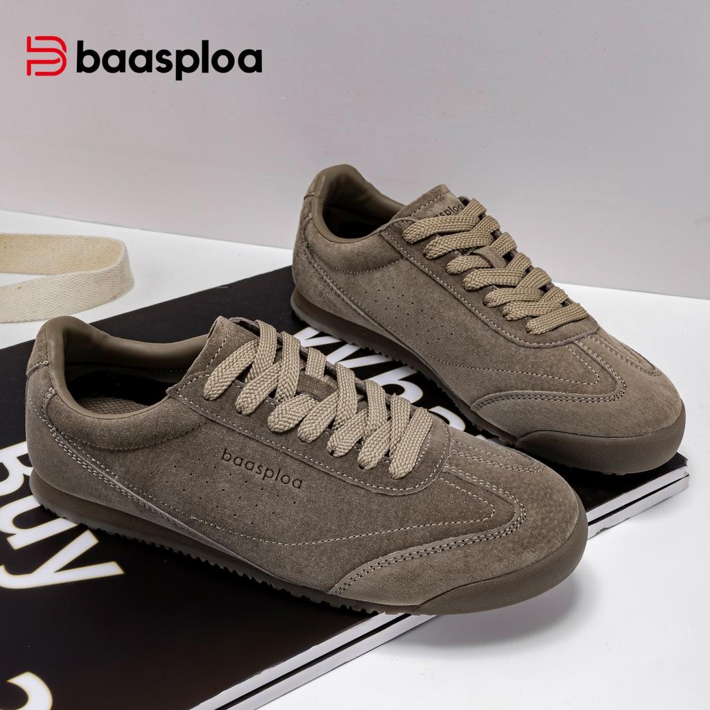 BAASPLOA Damen Flache Sportschuhe, Freizeitschuhe, Wanderschuhe, Studentenschuhe, Tennisschuhe, Atmungsaktiv, Geeignet für Personen mit schmalen Füßen