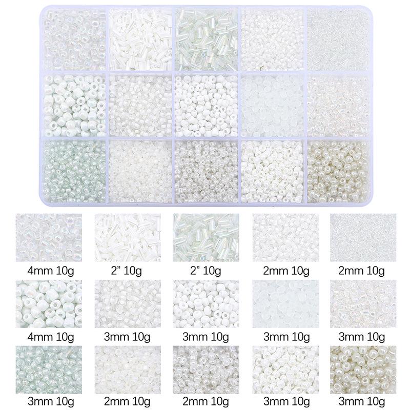 8/10/12/15 Grid Box: Seed Beads, Sequins, Imitation Pearls for DIY Necklaces & Phone Chains