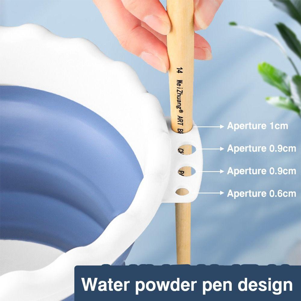 Portable Paint Brush Washing Bucket Silicone Paint Brush Washer Wash Pen Bucket  Students
