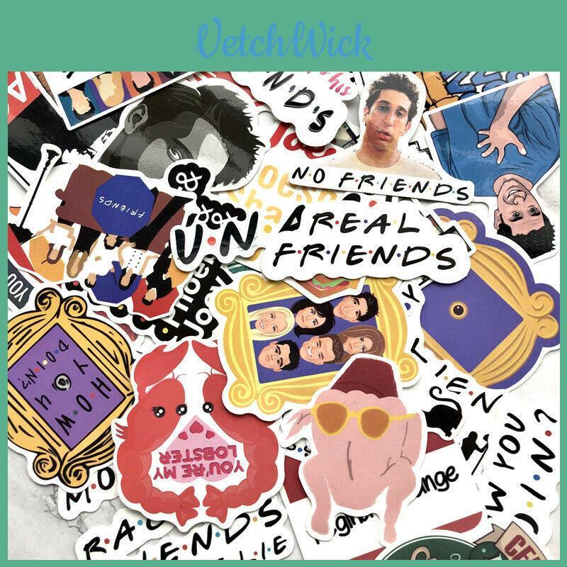 Colorful Friends Tv Show Pvc Vinyl Stickers Perfect For Skateboards And Laptops