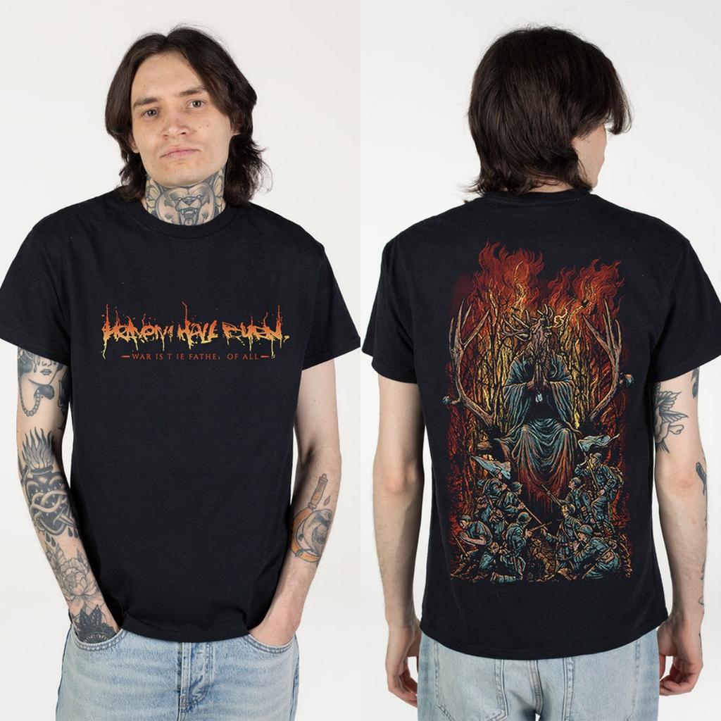T-shirt in Cotone Grafica Heaven Shall Burn Unisex Estiva Manica Corta Marca di Moda Maglietta Casual di Lusso Vintage