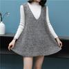 Maglione Pullover da Donna Taglia Grande Primavera e Autunno Lavorato a Maglia Largo Senza Maniche Scollo a V Camicia Sottogiacca