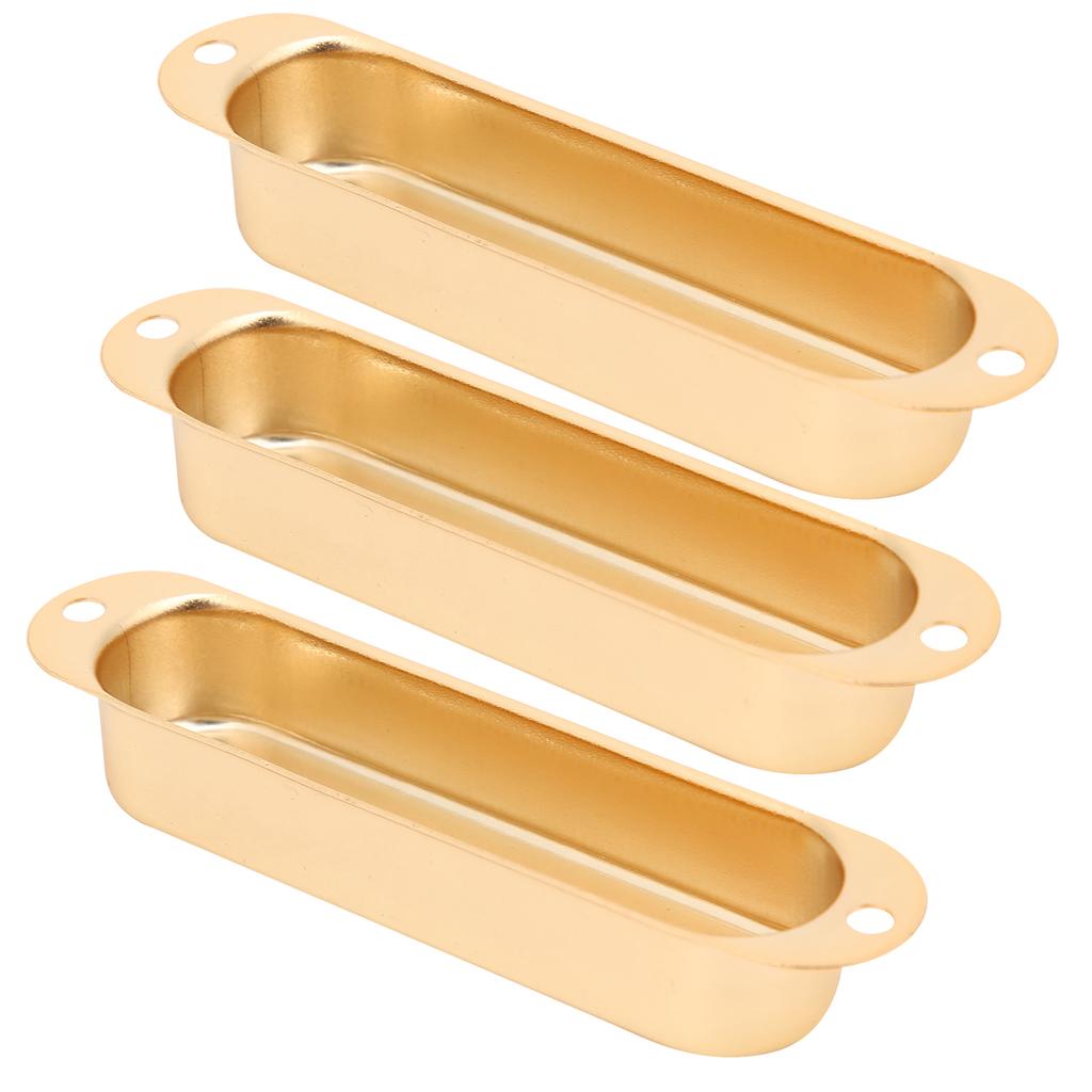 3Pcs Closed Pickup Cover Single No Hole Brass Instrument Guitar Musical AccessoriesGold