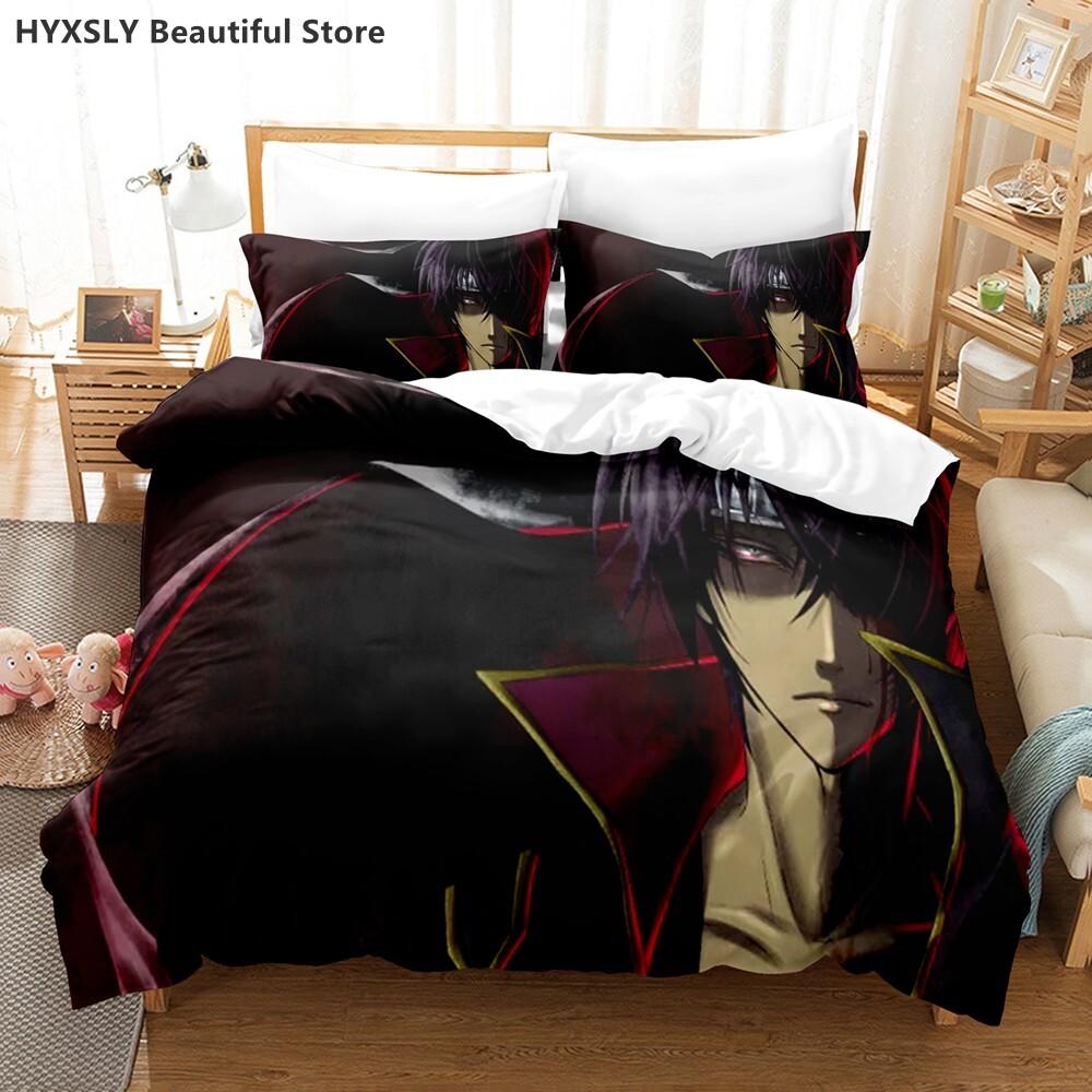 Gintama Bedding Set Duvet Cover Pillowcases For Adult Kids Single Double Full Queen King Kids Teens Sakata Gintoki Bed Linen