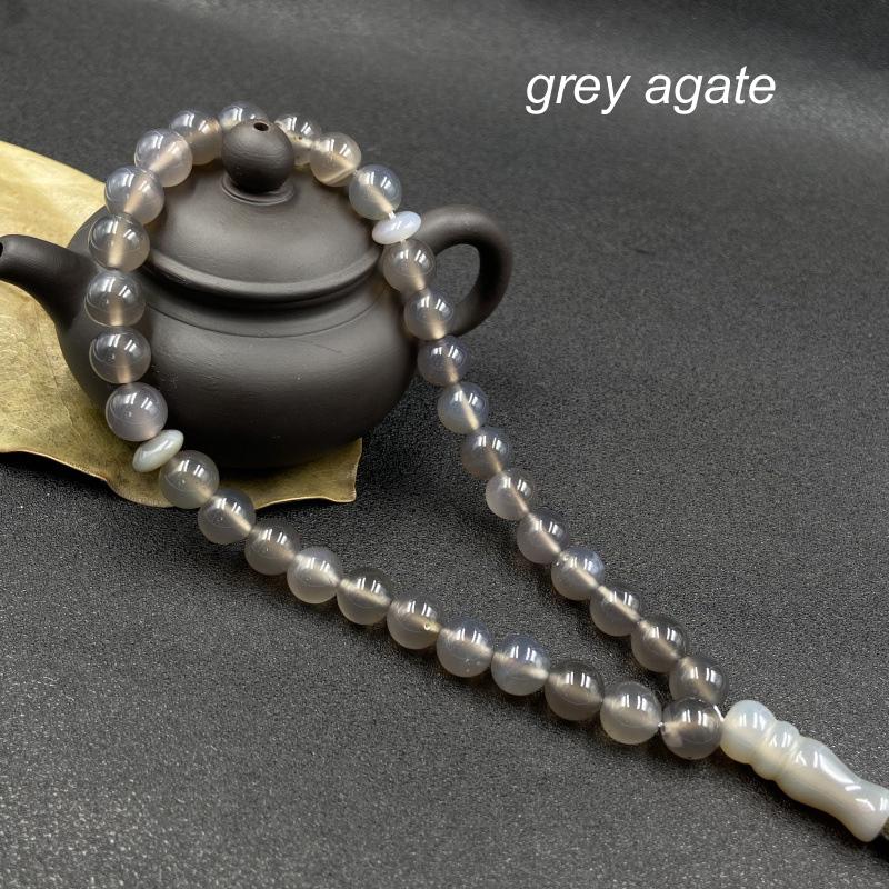 Handmade Beaded Bracelets: Natural Agate Stone Islamic Rosary Prayer Healing Crystals