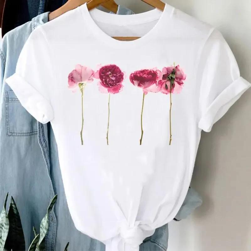 New Women's Short Sleeve T-Shirt Breathable and Refreshing Short Sleeve Top High Quality Women's Round Neck Trendy Short Sleeve