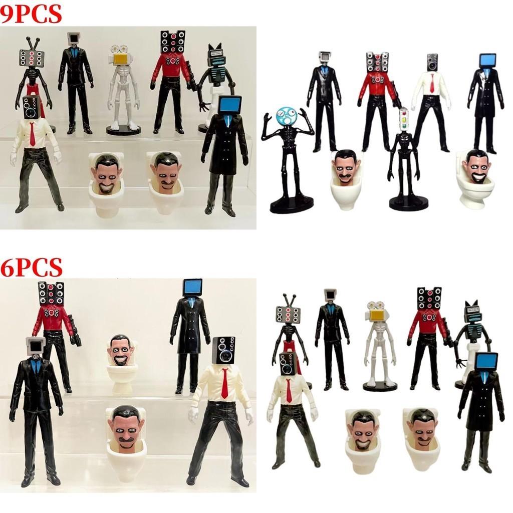 Non-assembled 2.5-4.5 Inch Toilet Man Vs Surveillance Man Pvc Figure For Export