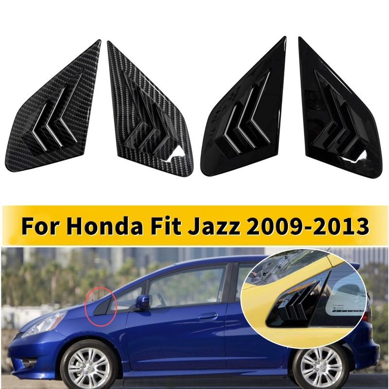 For Honda Fit Jazz 2009-2013 ABS Plastic Front Window Quarter Louver Cover Side Vent Trim Car Adhesive Accessories
