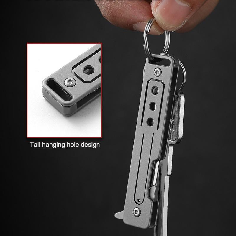Stainless Steel Mini Folding Knife Scalpel Fast Open Unboxing Replaceable #24 Blade EDC Survival Multitool Keycahin Pocket Knife