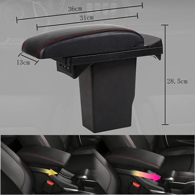 Pro Peugeot 2008 Box na loketní opěrku Dodatečné díly Detaily interiéru Střed Úložný box autopříslušenství speciální Car Loketní rameno USB