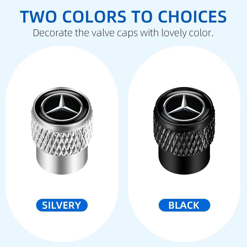For W206 Class C200L CLA GLA Mercedes Benz W203 W220 W213 W211 W212 W201 Car Wheel Tire Valve car accessories Stem Caps1