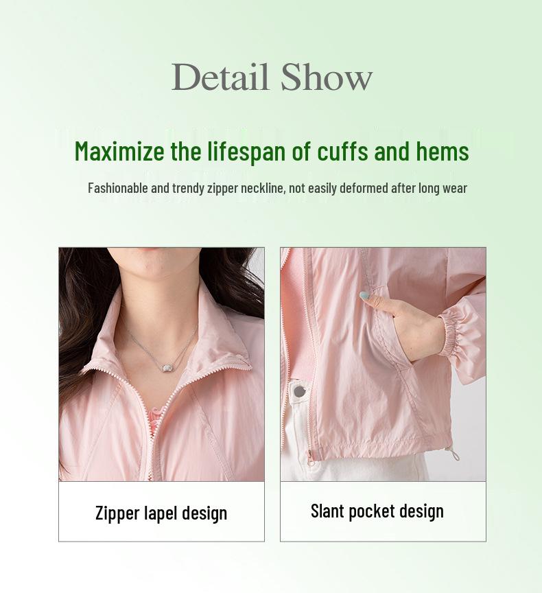 Women's Summer Lightweight Lapel Sunscreen Jacket: Short, Breathable, and Casual Sun Protection Top.