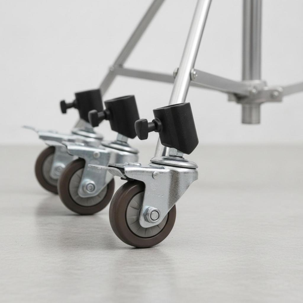 3 Pieces Studio Stand Caster Long-Lasting Casters Universal for Photographers