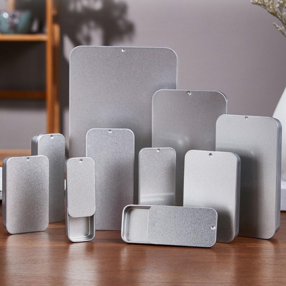 Small Size Push-Pull Tin Box Multi Size Mini Iron Box Sliding Lid Tin Box  Jewelry Storage