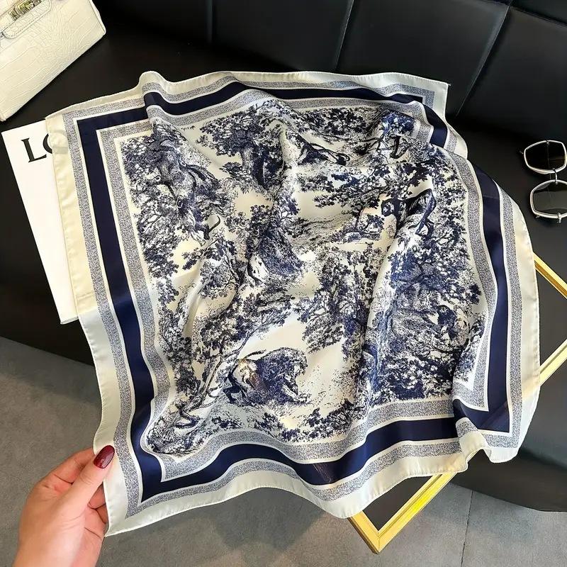 70*70cm New Literary Fashionable Bandana Simulation Silk Temperament Square Scarves Women Spring/Summer Soft Satin Scarf