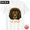 Jesús León de Judá Regalo Cristiano Para Unisex Suave 100 Algodón Holgado 2026 Camiseta de Verano Camiseta Vintage Tops de Animales Ropa Hombre
