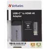 Verbatim Adapter Usb-C - Hdmi 4K         Aluminiowy/Aluminum 49143