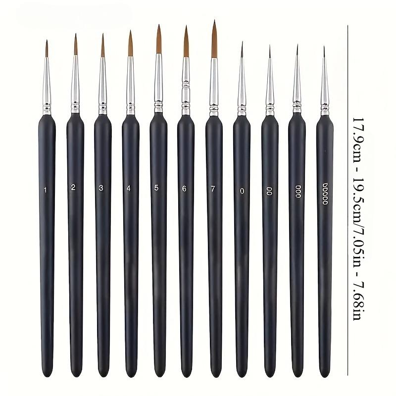 Malpinsel-Set - DIY Figurenmalkreiden, Nylonborsten, Geeignet für Aquarell, Ölmalerei, Acrylmalerei, Detailpinsel