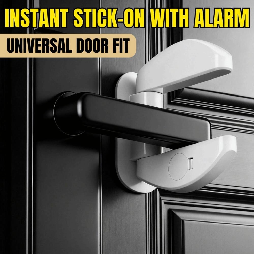 Protection Device Door Handle Lock Durable Anti-open Burglar Alarm Door Block  Baby Safety